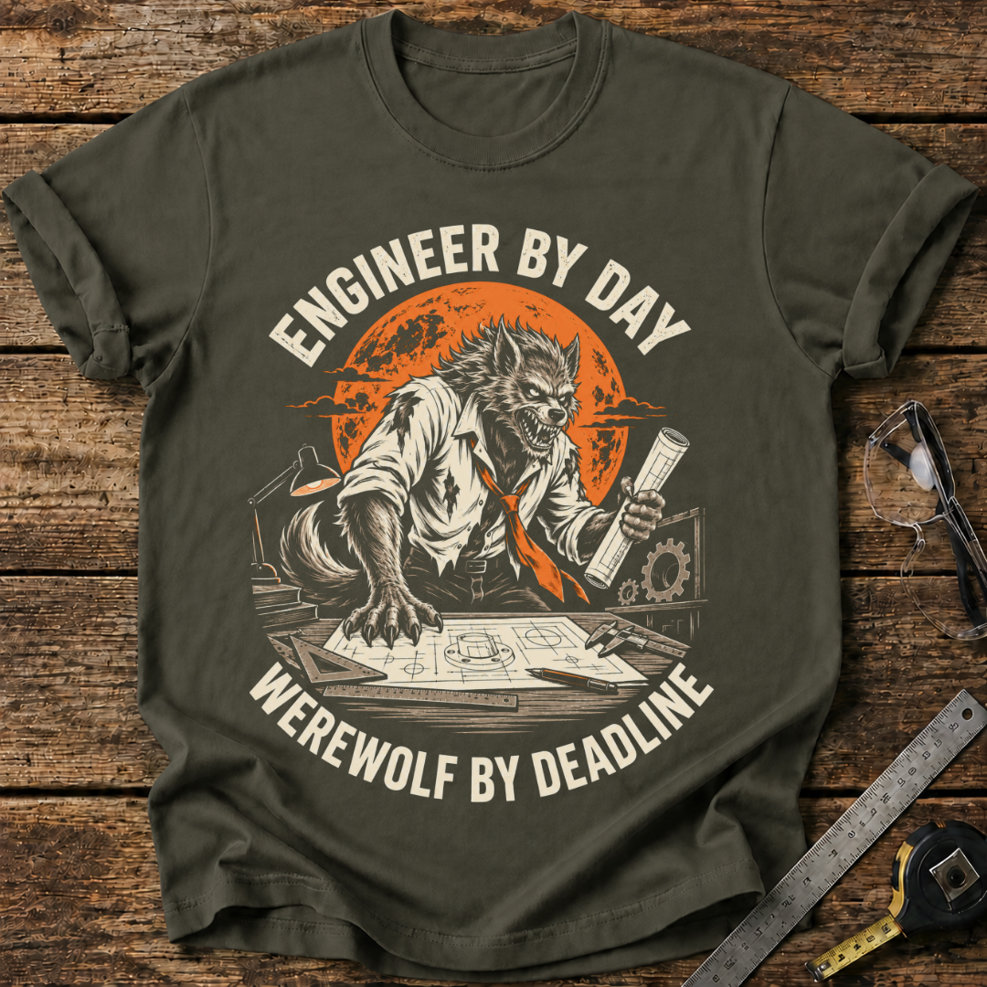 Engineer by Day, Werewolf by Deadline T-shirt