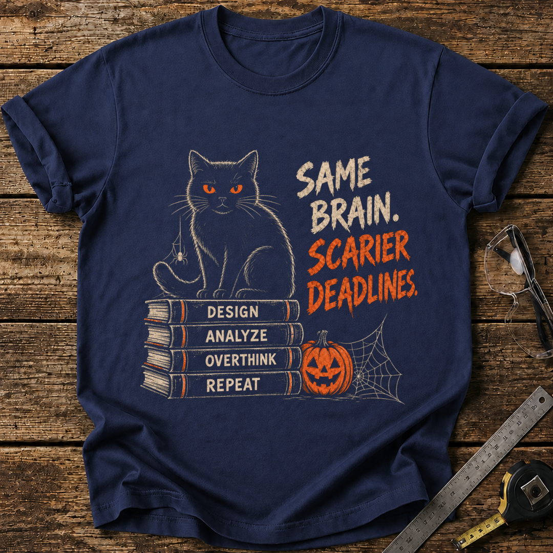 Same Brain. Scarier Deadlines T-shirt