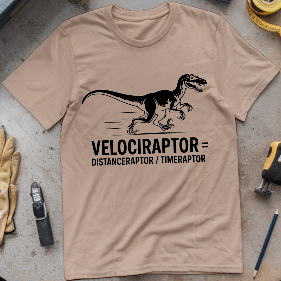 Velociraptor = distanceraptor ÷ timeraptor
