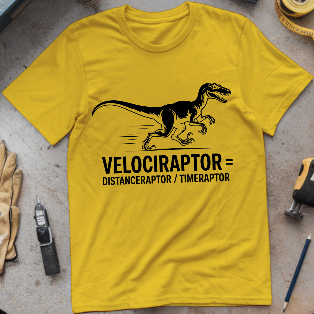 Velociraptor = distanceraptor ÷ timeraptor