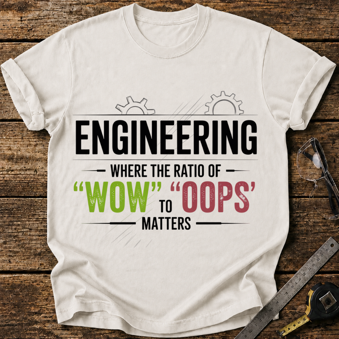 The Ratio of "Wow" to "Oops" Matters T-shirt