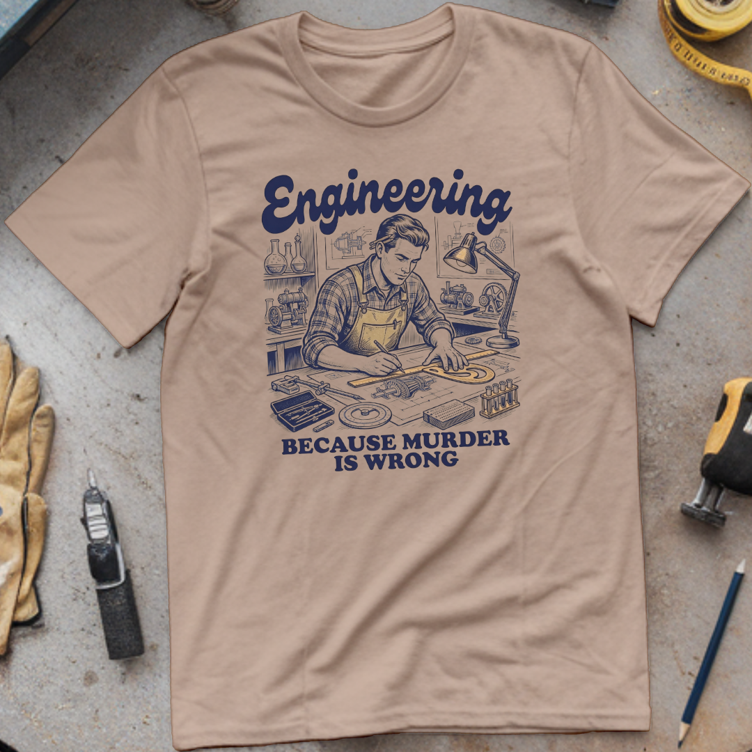Engineering Because Murder Is Wrong T-shirt