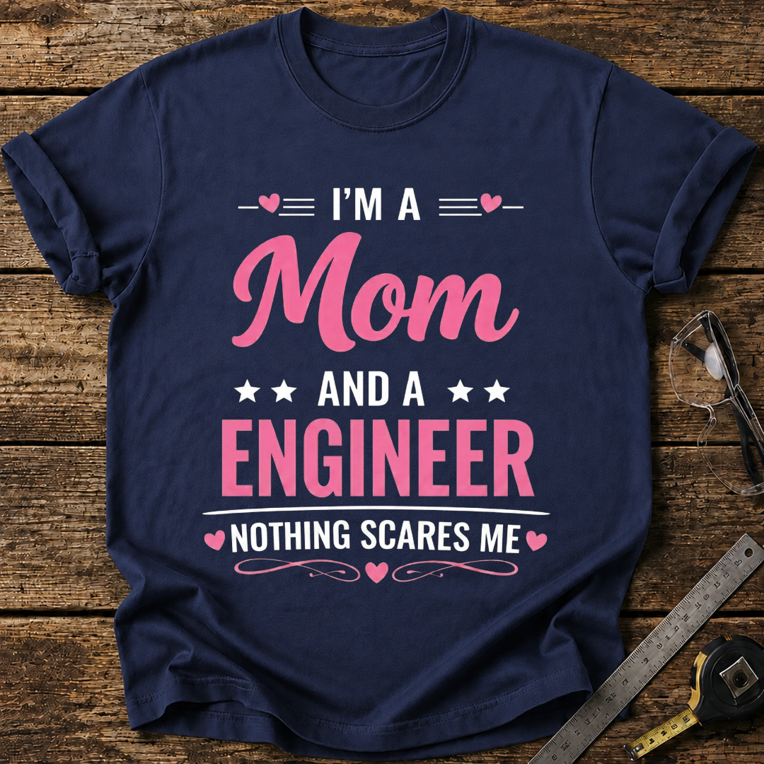 I'm a Mom and an Engineer, Nothing Scares Me T-shirt