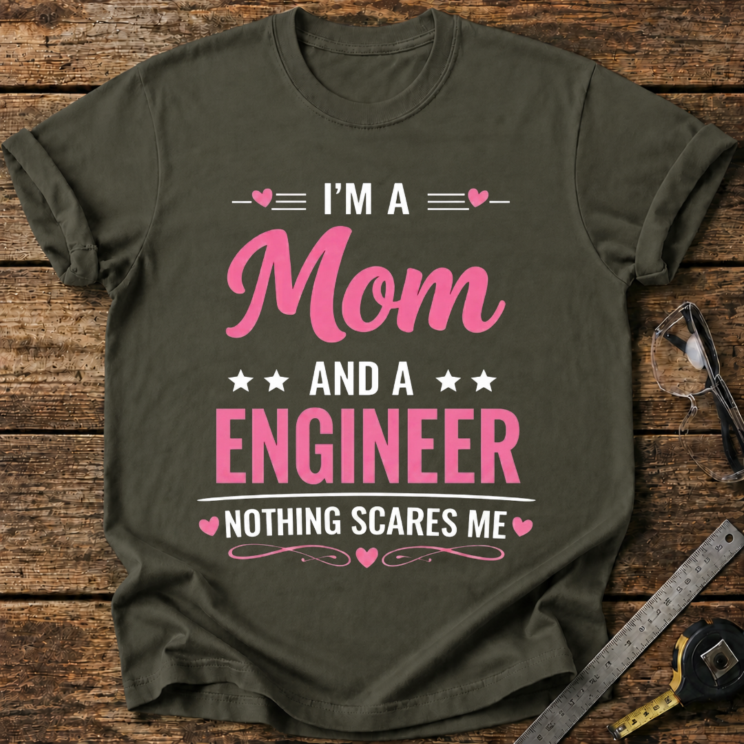 I'm a Mom and an Engineer, Nothing Scares Me T-shirt
