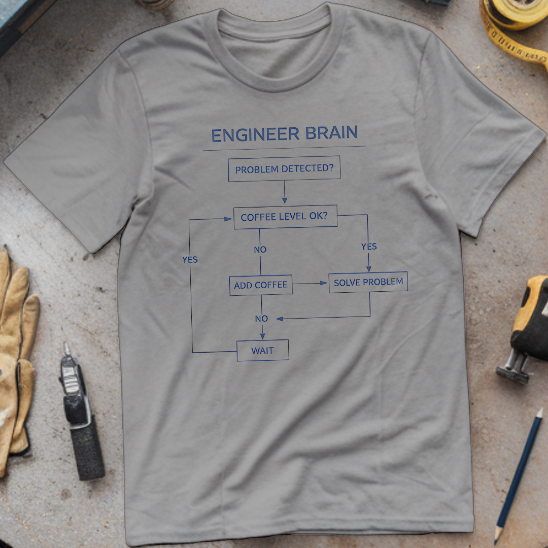 Engineer Brain: Coffee Edition T-shirt
