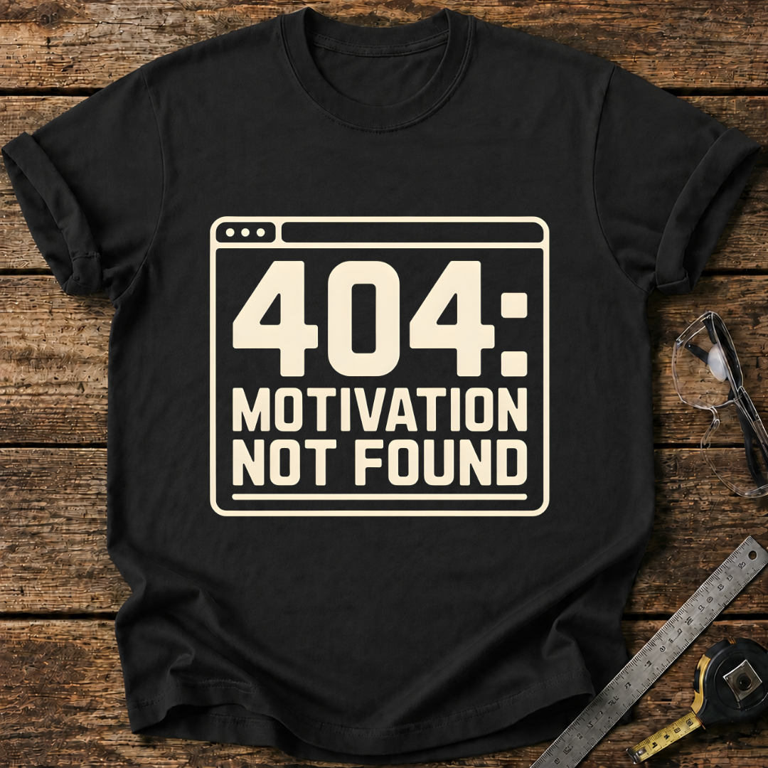 404 – Motivation Not Found T-shirt