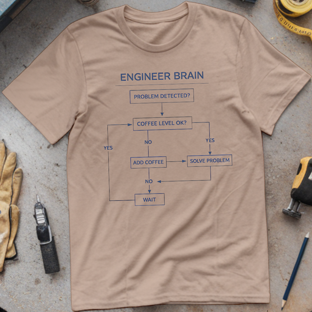 Engineer Brain: Coffee Edition T-shirt