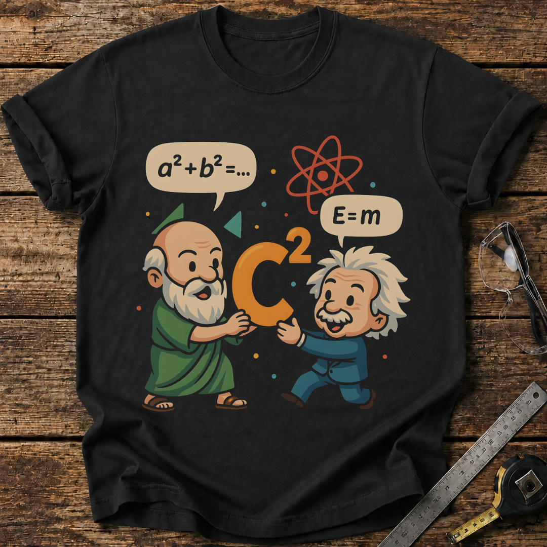Pythagoras Met Einstein T-shirt