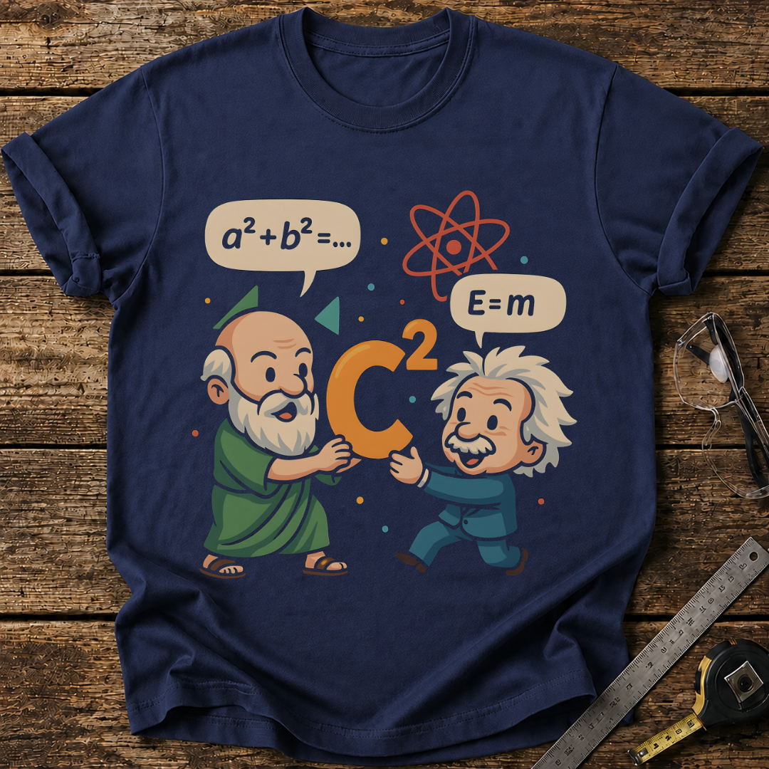Pythagoras Met Einstein T-shirt