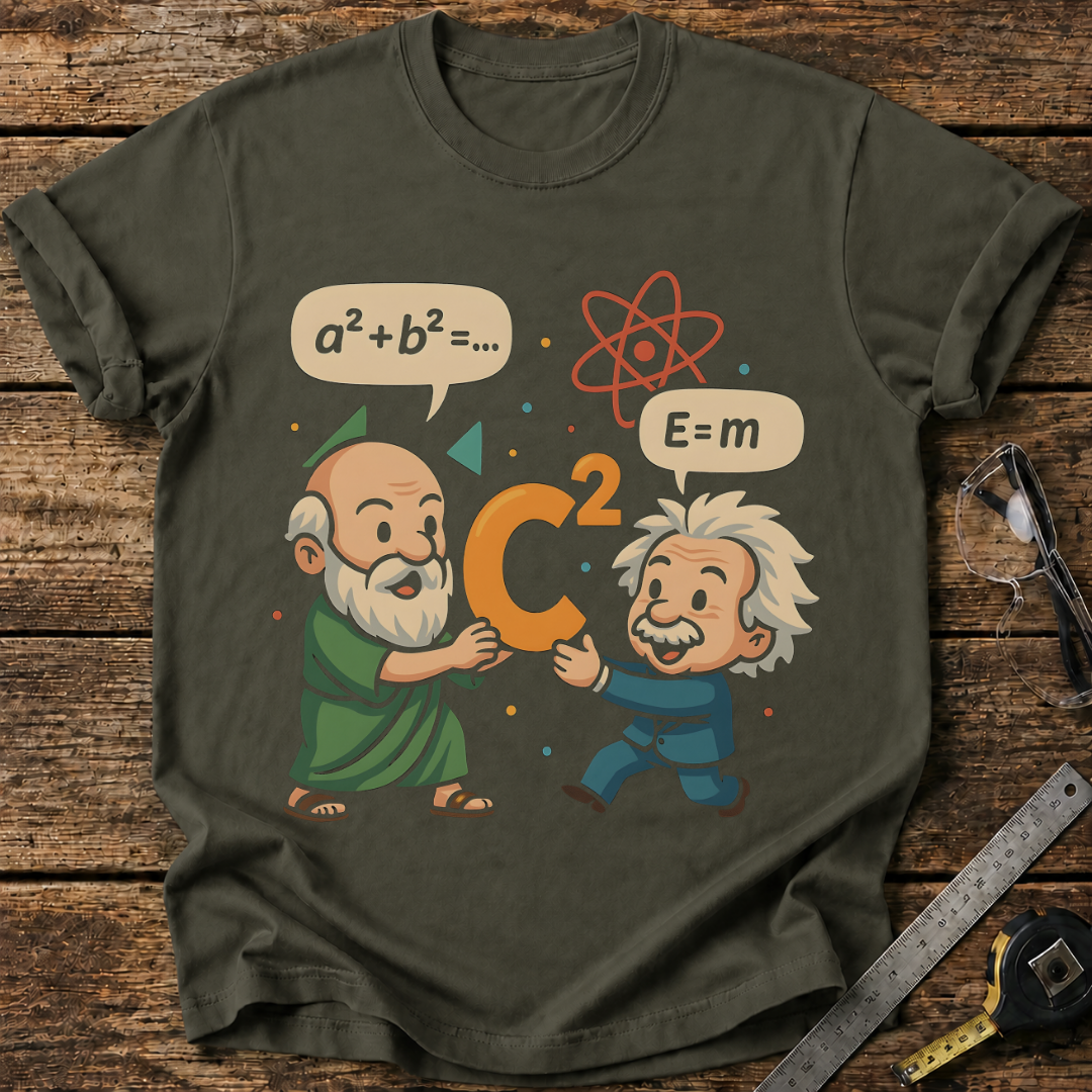Pythagoras Met Einstein T-shirt