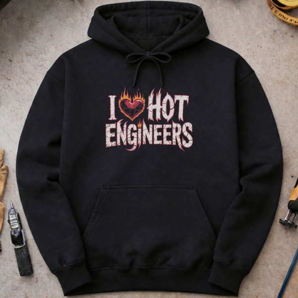 I Love Hot Engineers Hoodie