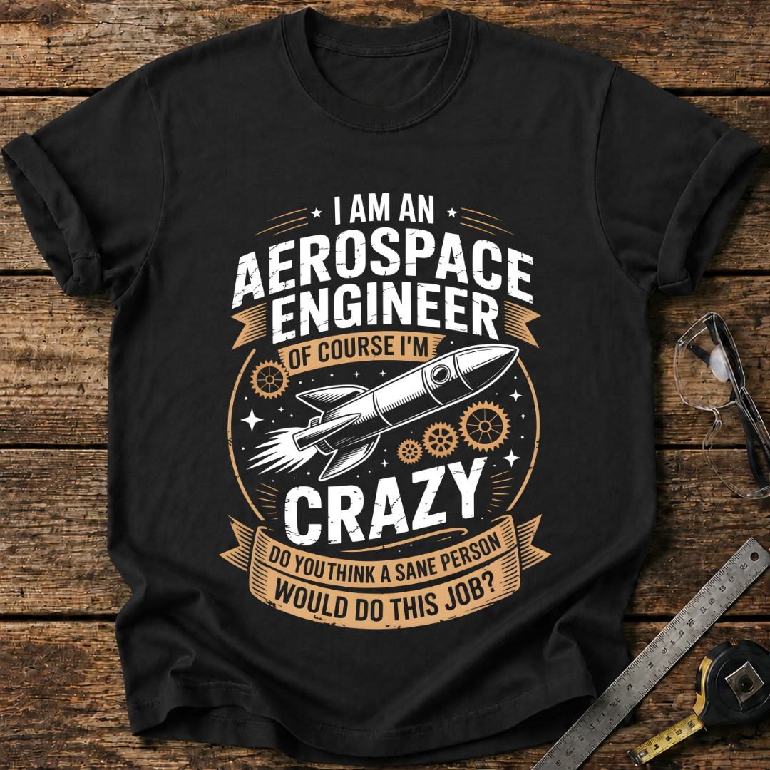 Aerospace Engineer – Of Course I’m Crazy T-shirt