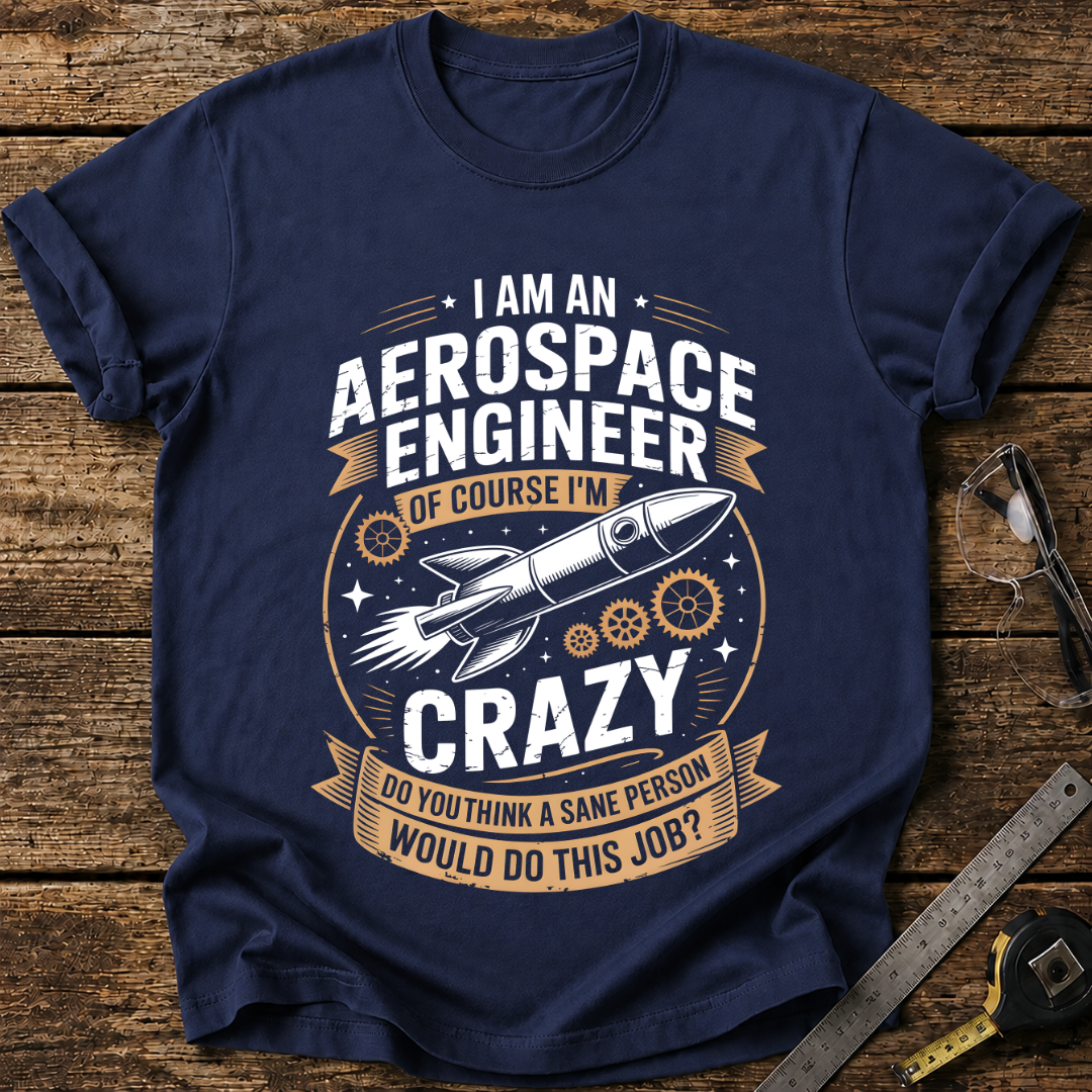 Aerospace Engineer – Of Course I’m Crazy T-shirt
