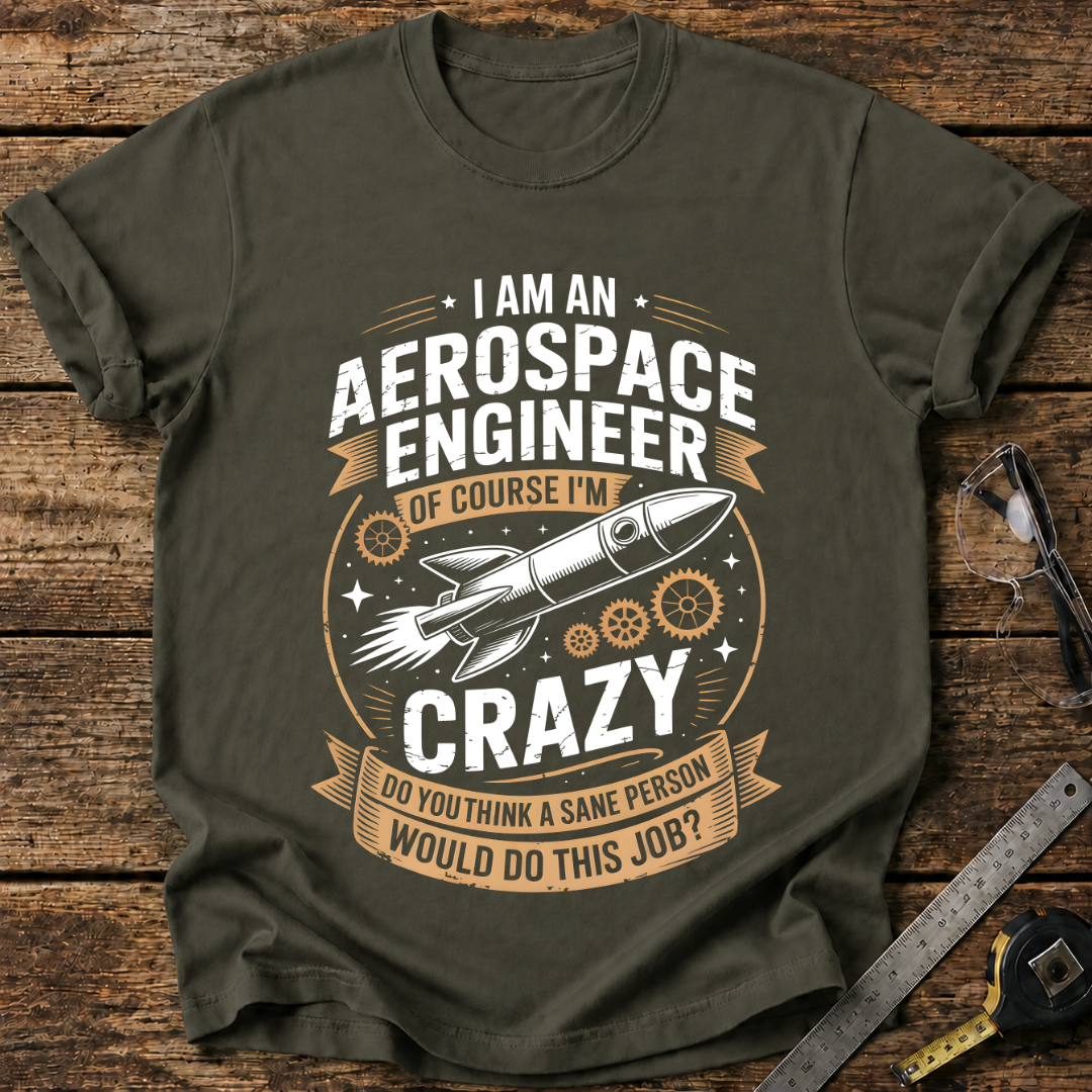 Aerospace Engineer – Of Course I’m Crazy T-shirt