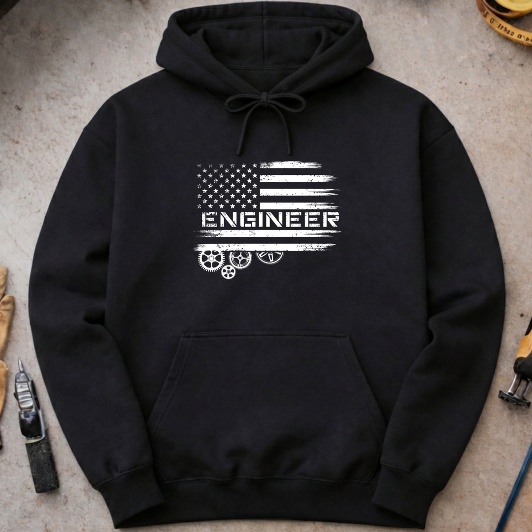 Engineer US Flag 2 Hoodie