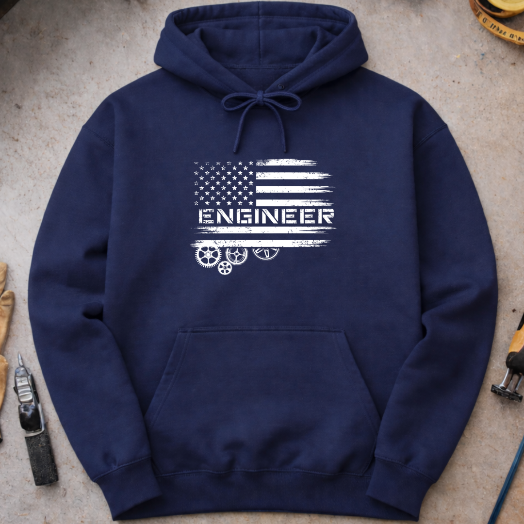 Engineer US Flag 2 Hoodie