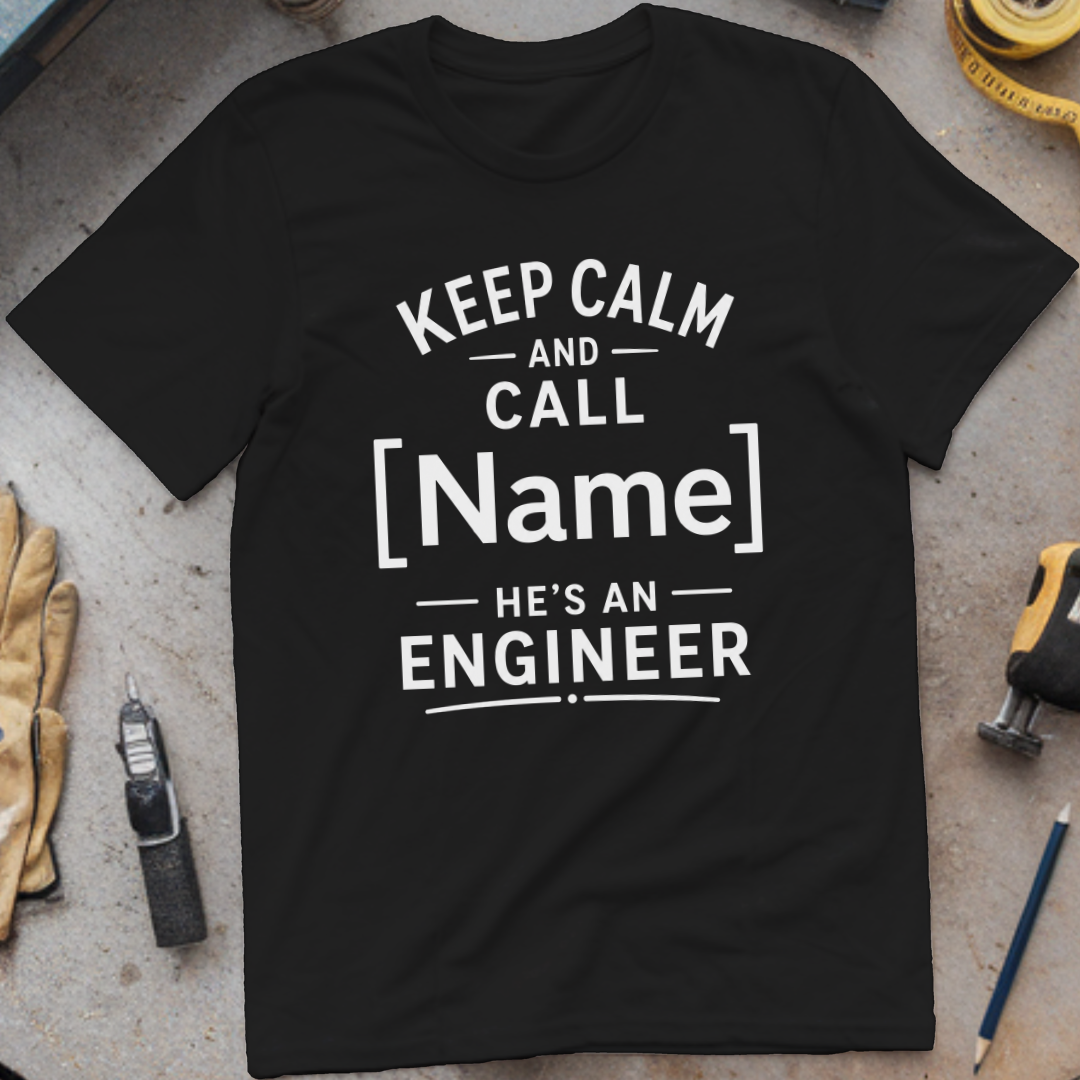 Keep Calm and Call - He's an Engineer T‑Shirt