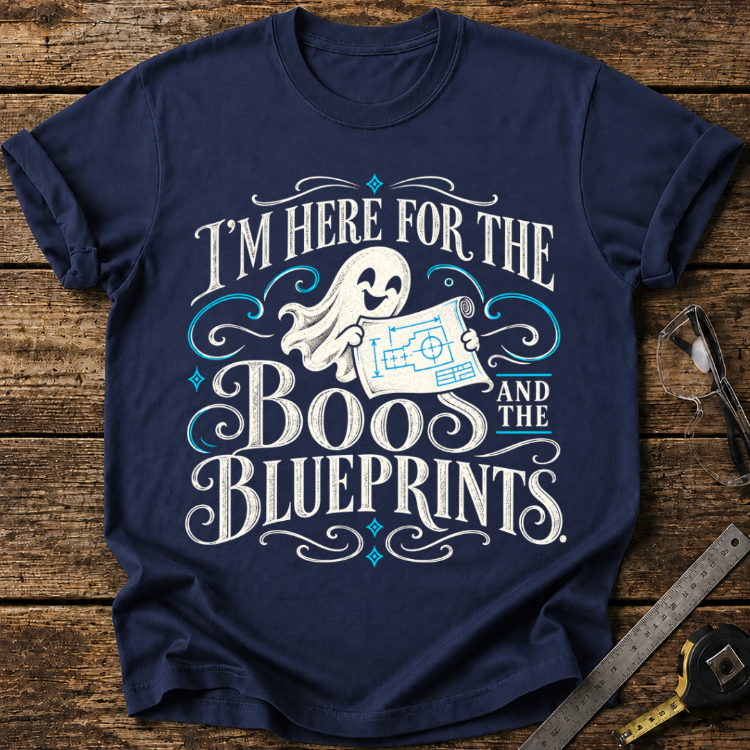 I'm Here for the Boos and the Blueprints T-shirt