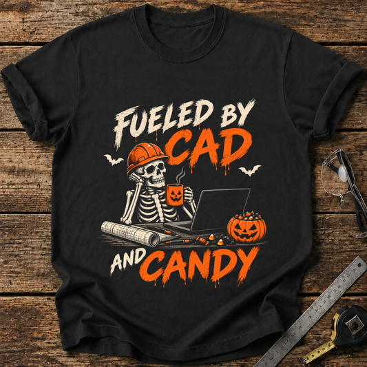 Fueled by CAD and Candy T-shirt