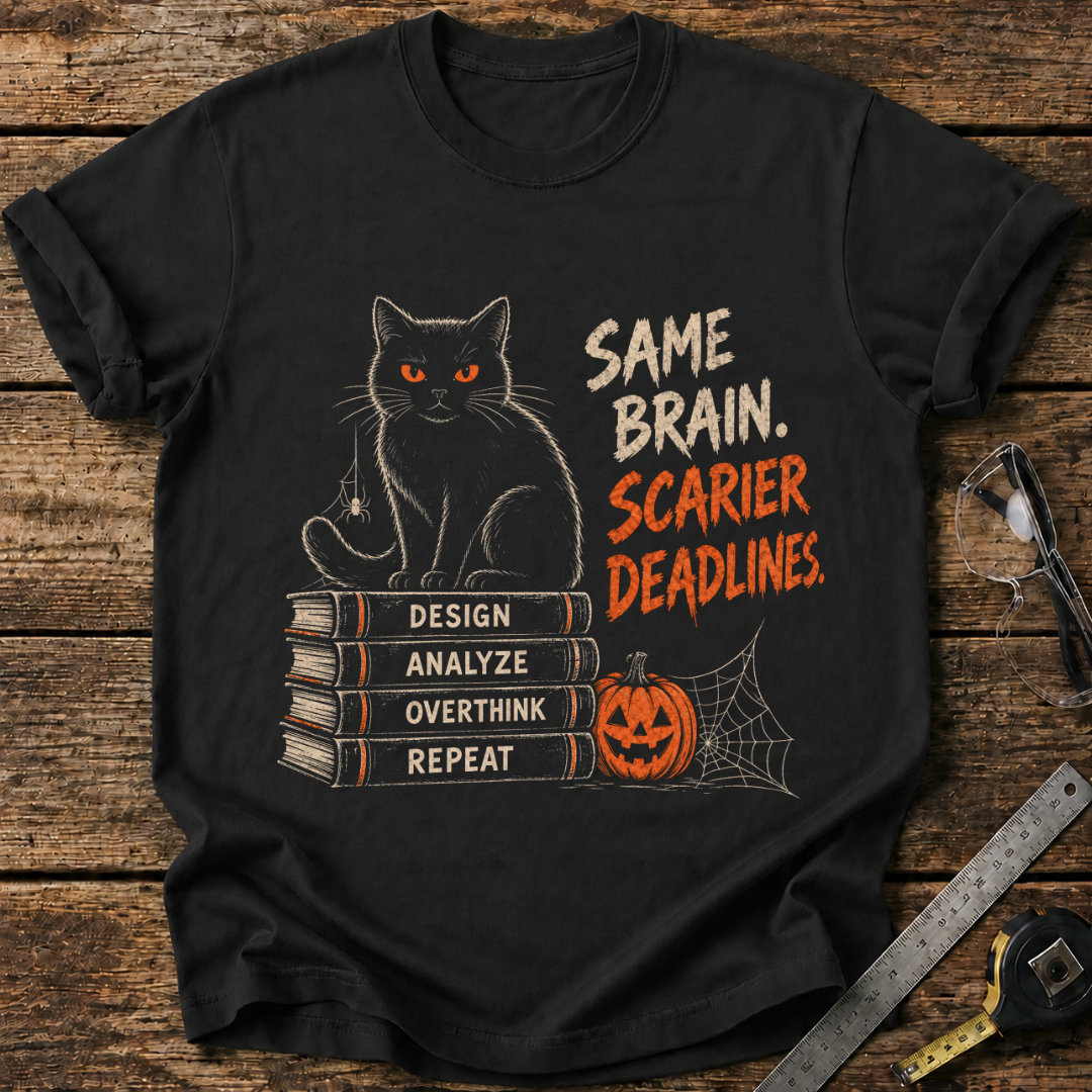 Same Brain. Scarier Deadlines T-shirt
