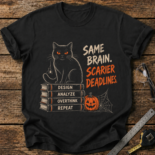 Same Brain. Scarier Deadlines T-shirt