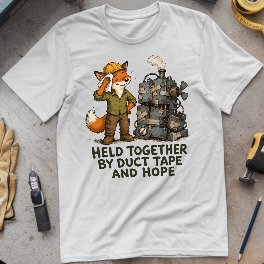 Held Together by Duct Tape and Hope T-shirt