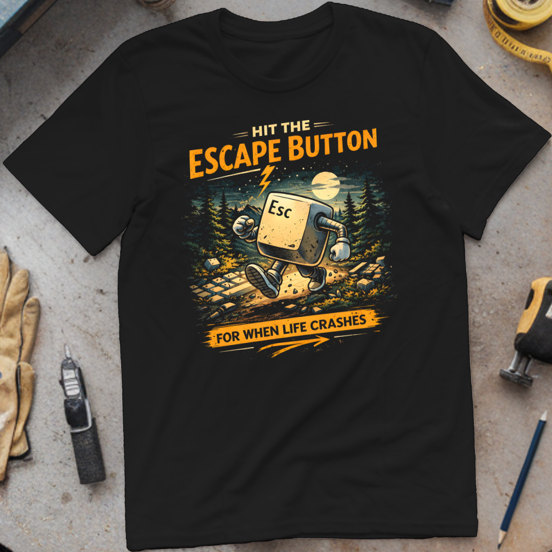 Escape Button T-shirt – Blueprint Threads