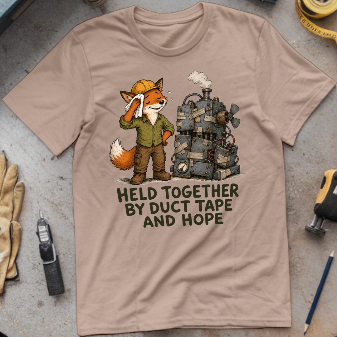 Held Together by Duct Tape and Hope T-shirt