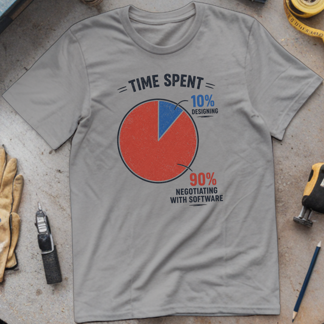 10% Designing, 90% Negotiating with Software T-shirt