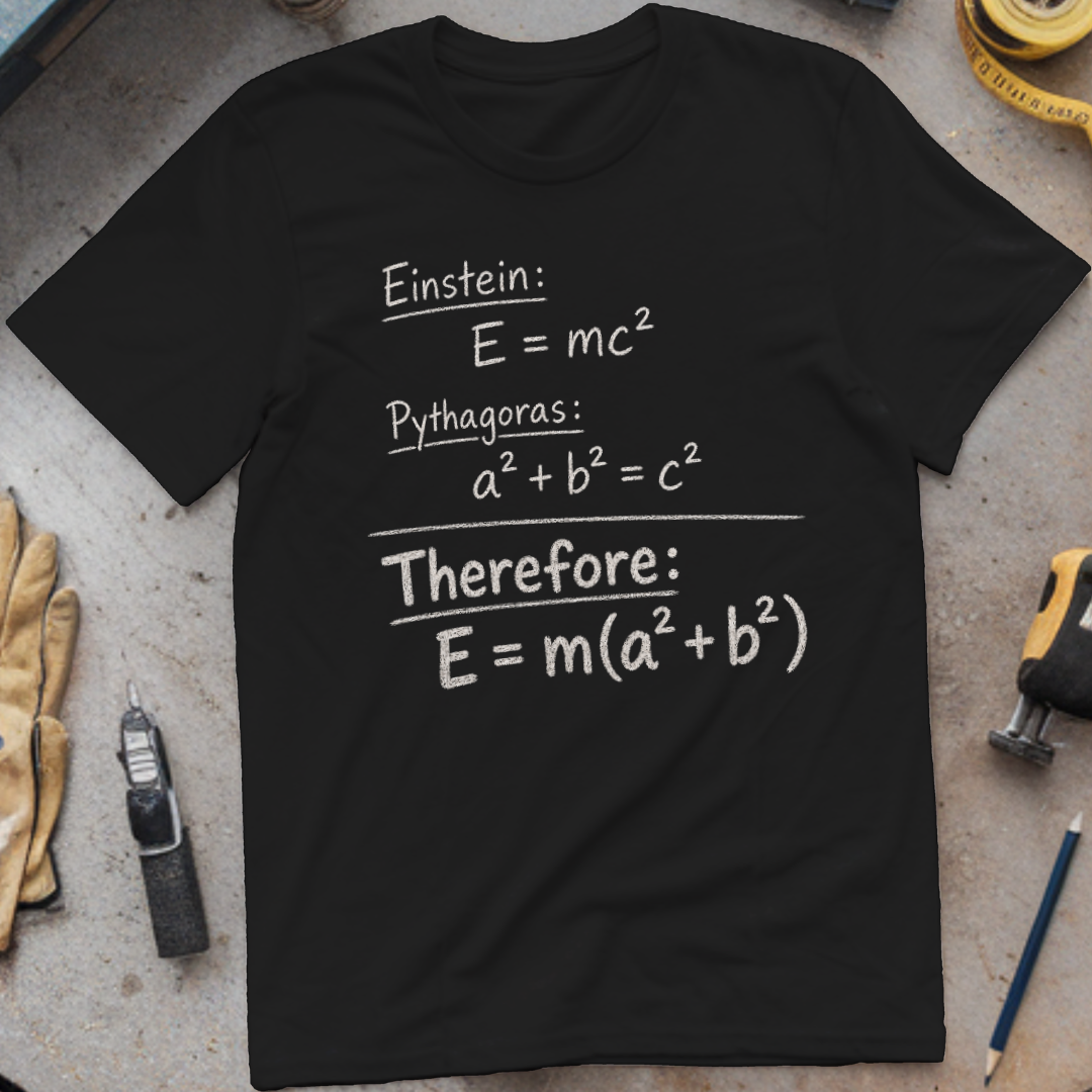 Einstein + Pythagoras = Therefore E = m(a²+b²)