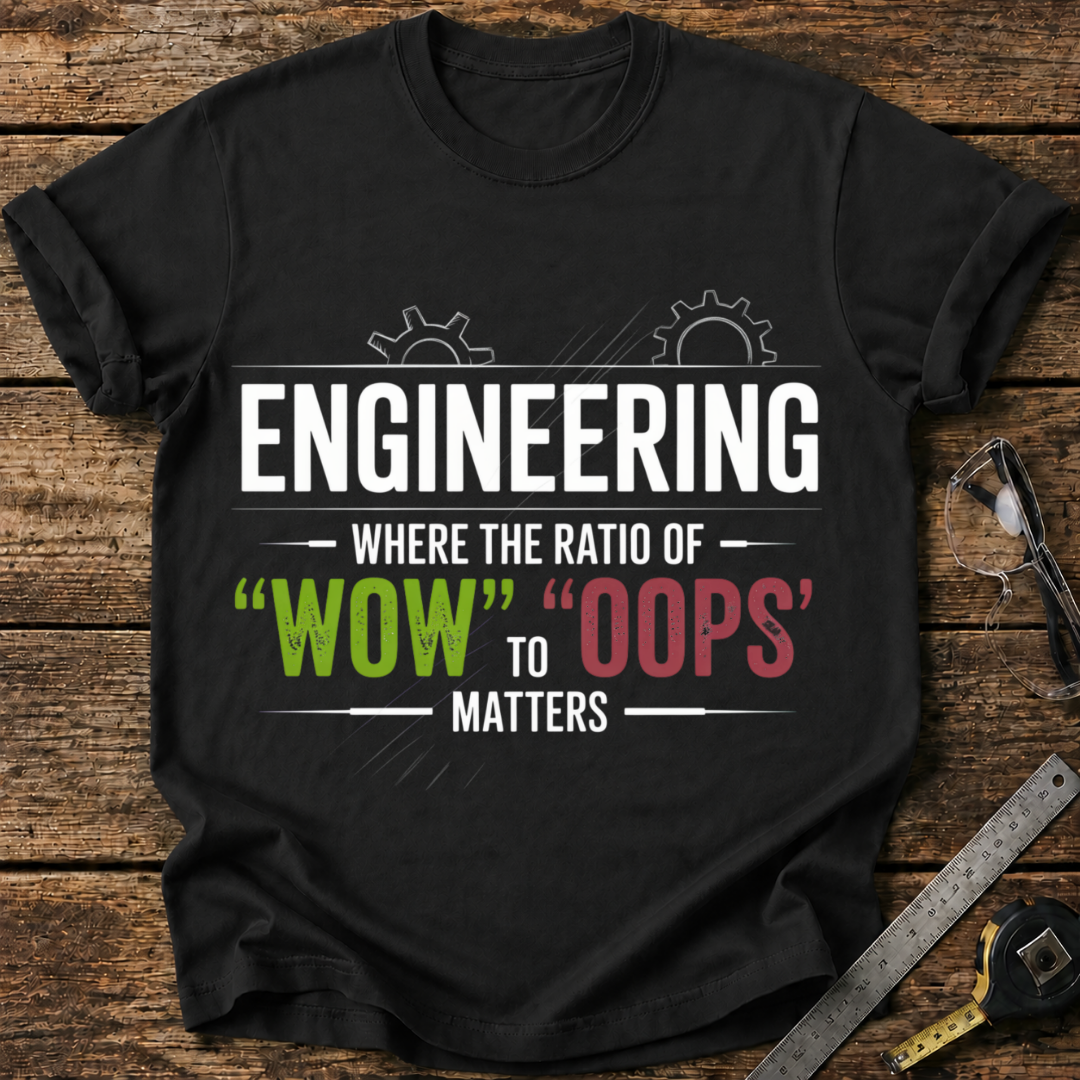 The Ratio of "Wow" to "Oops" Matters T-shirt