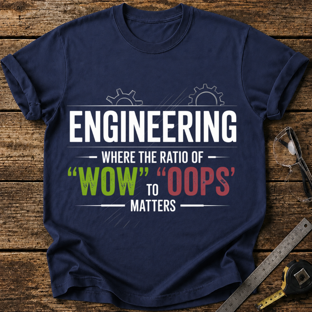 The Ratio of "Wow" to "Oops" Matters T-shirt