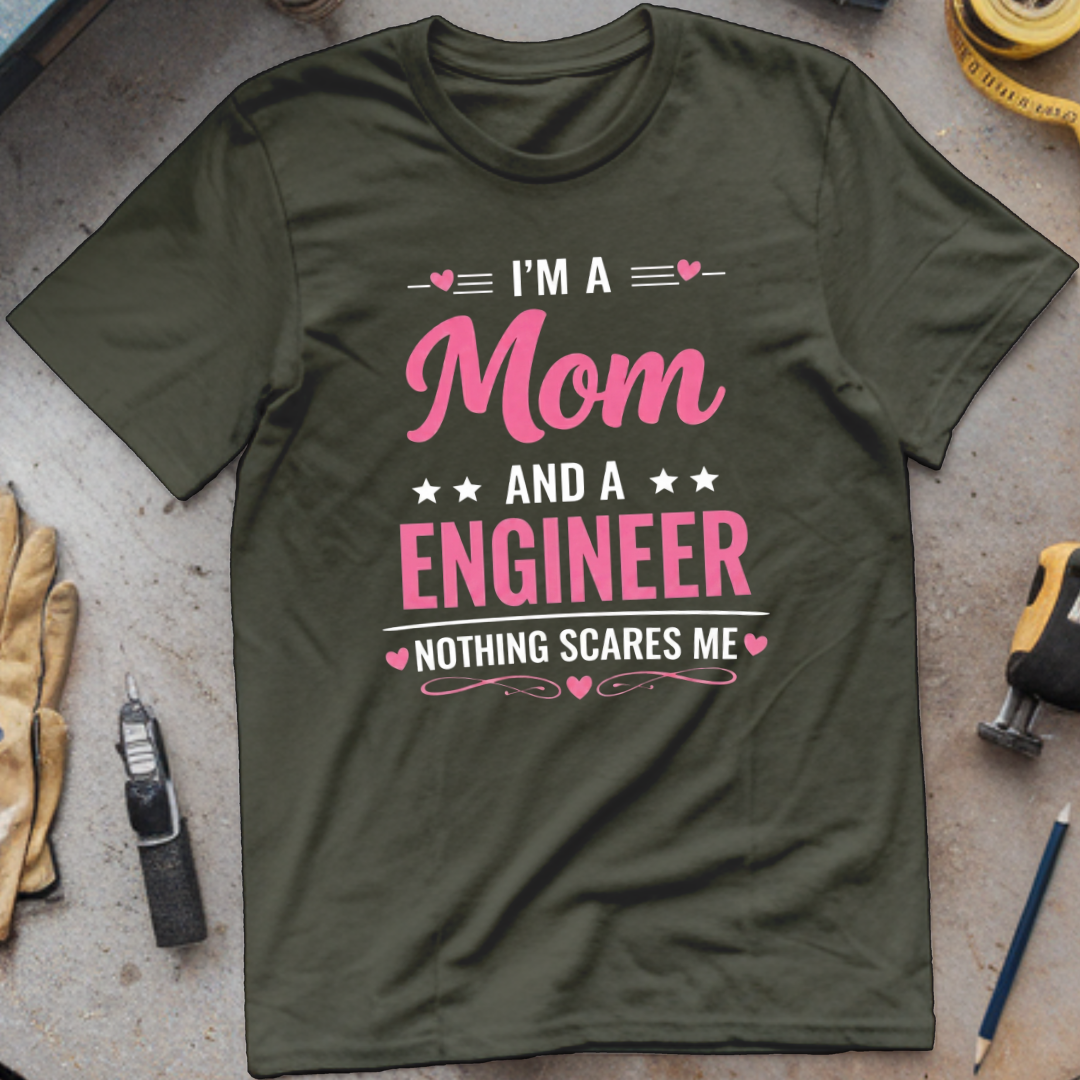 I'm a Mom and an Engineer, Nothing Scares Me T-shirt