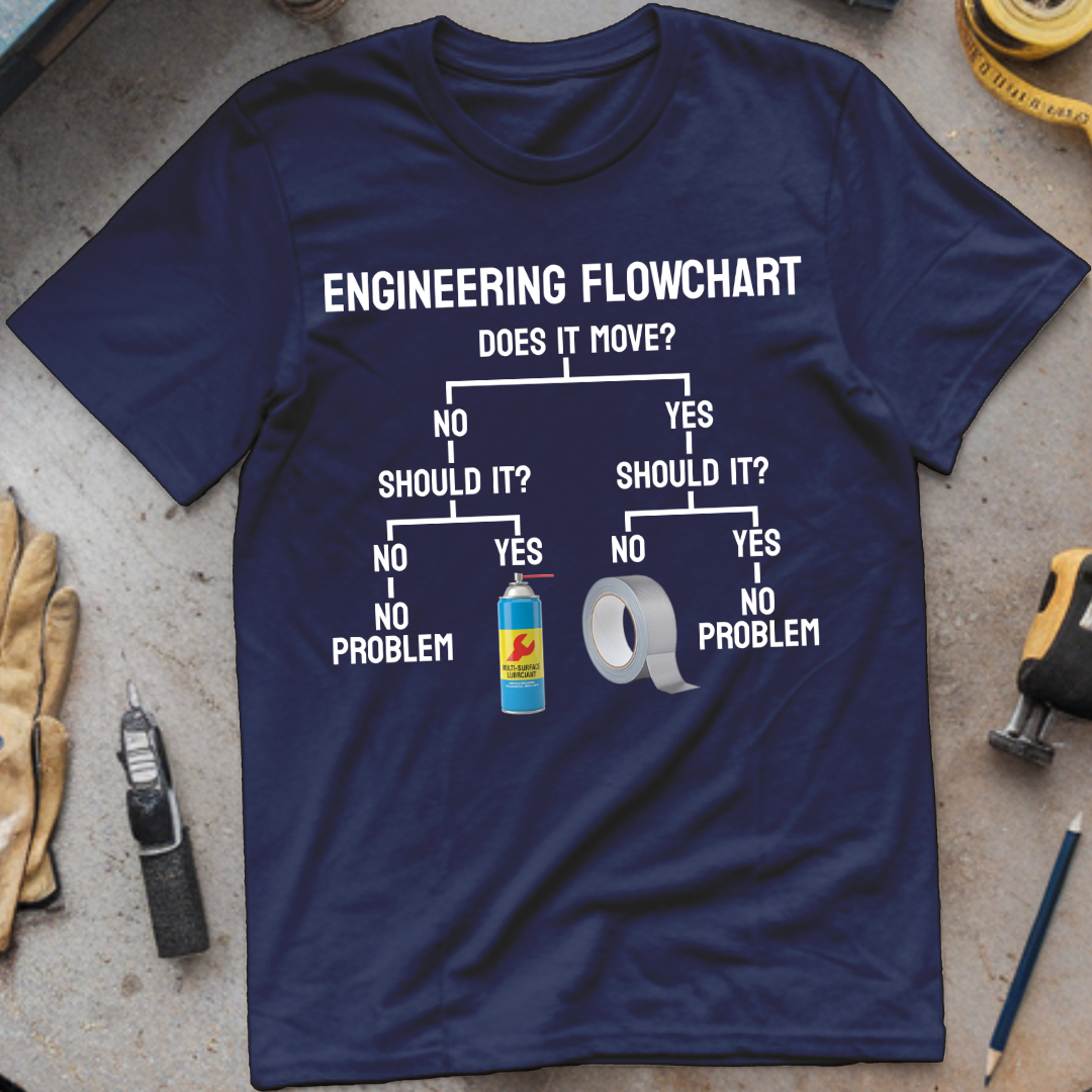 Engineering Flowchart T-shirt – Blueprint Threads