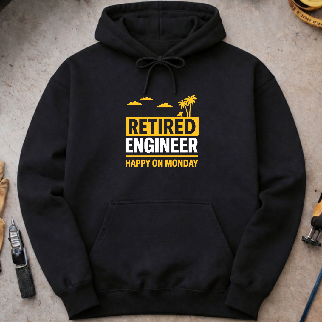 Retired Engineer – Happy on Monday Hoodie