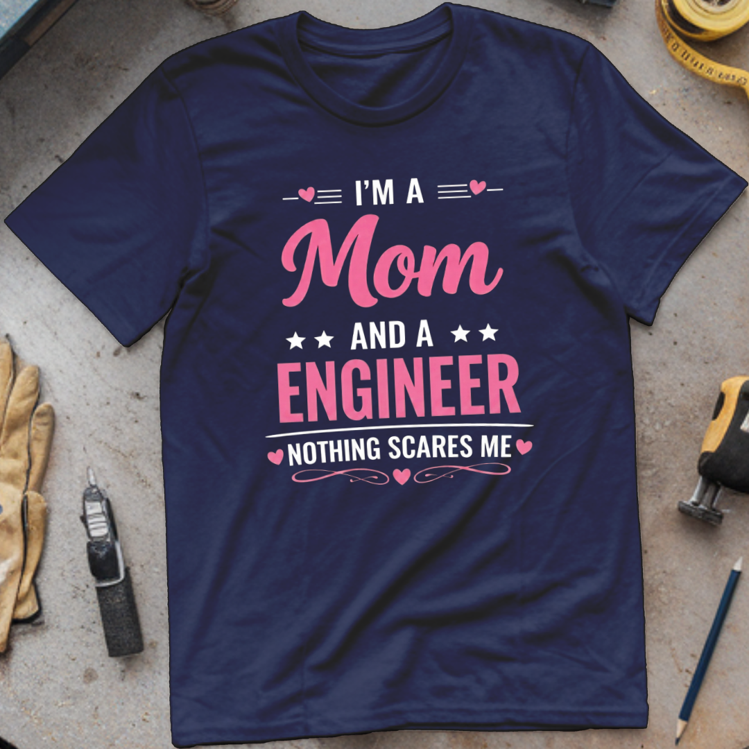I'm a Mom and an Engineer, Nothing Scares Me T-shirt
