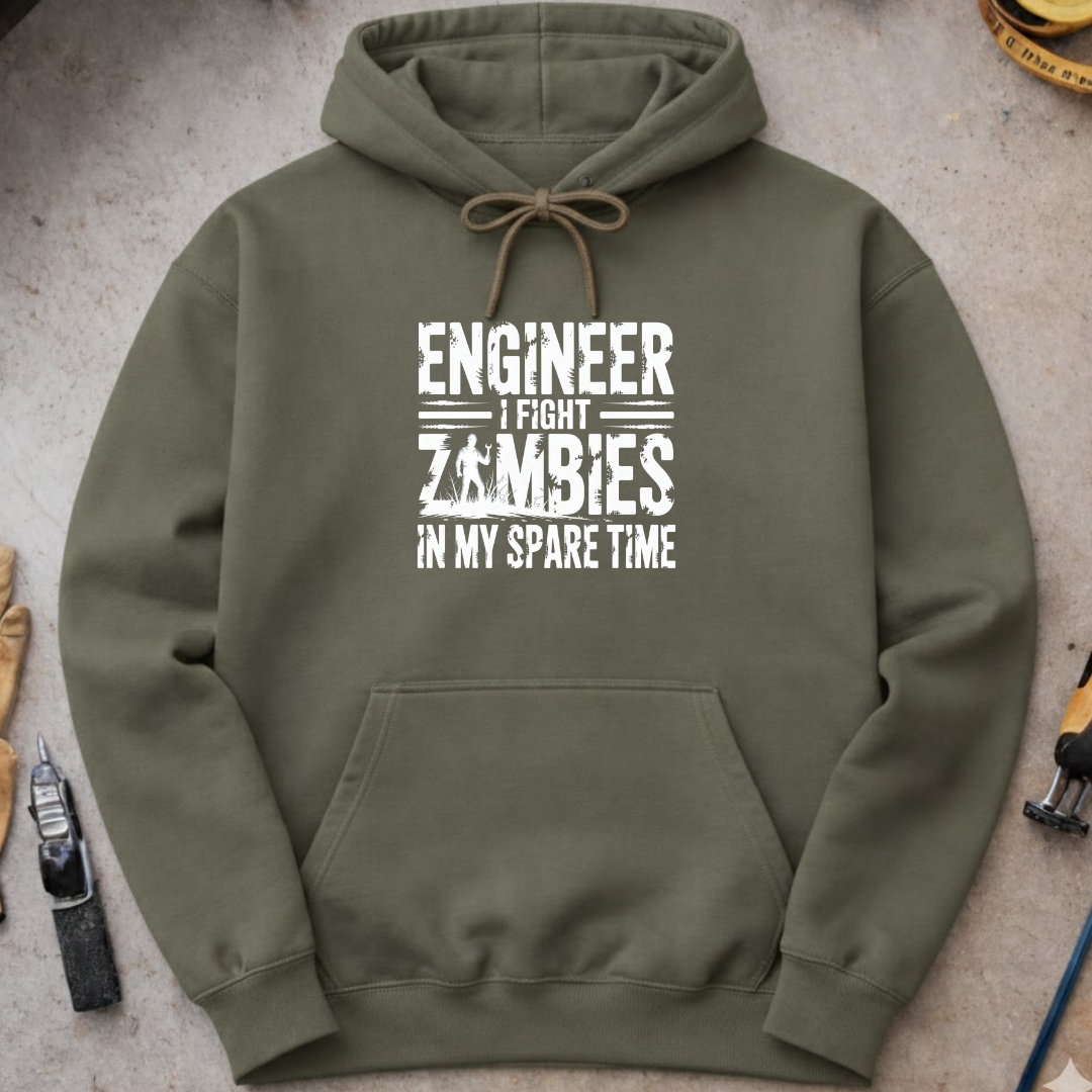 Engineer I fight zombies Hoodie