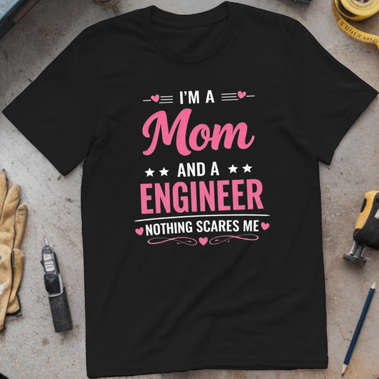 I'm a Mom and an Engineer, Nothing Scares Me T-shirt