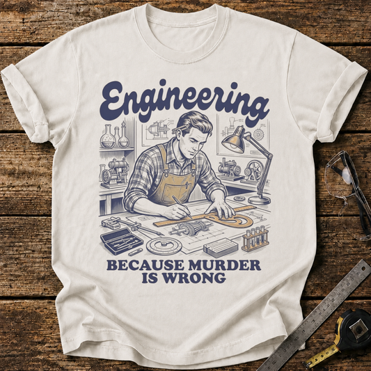 Engineering Because Murder Is Wrong T-shirt
