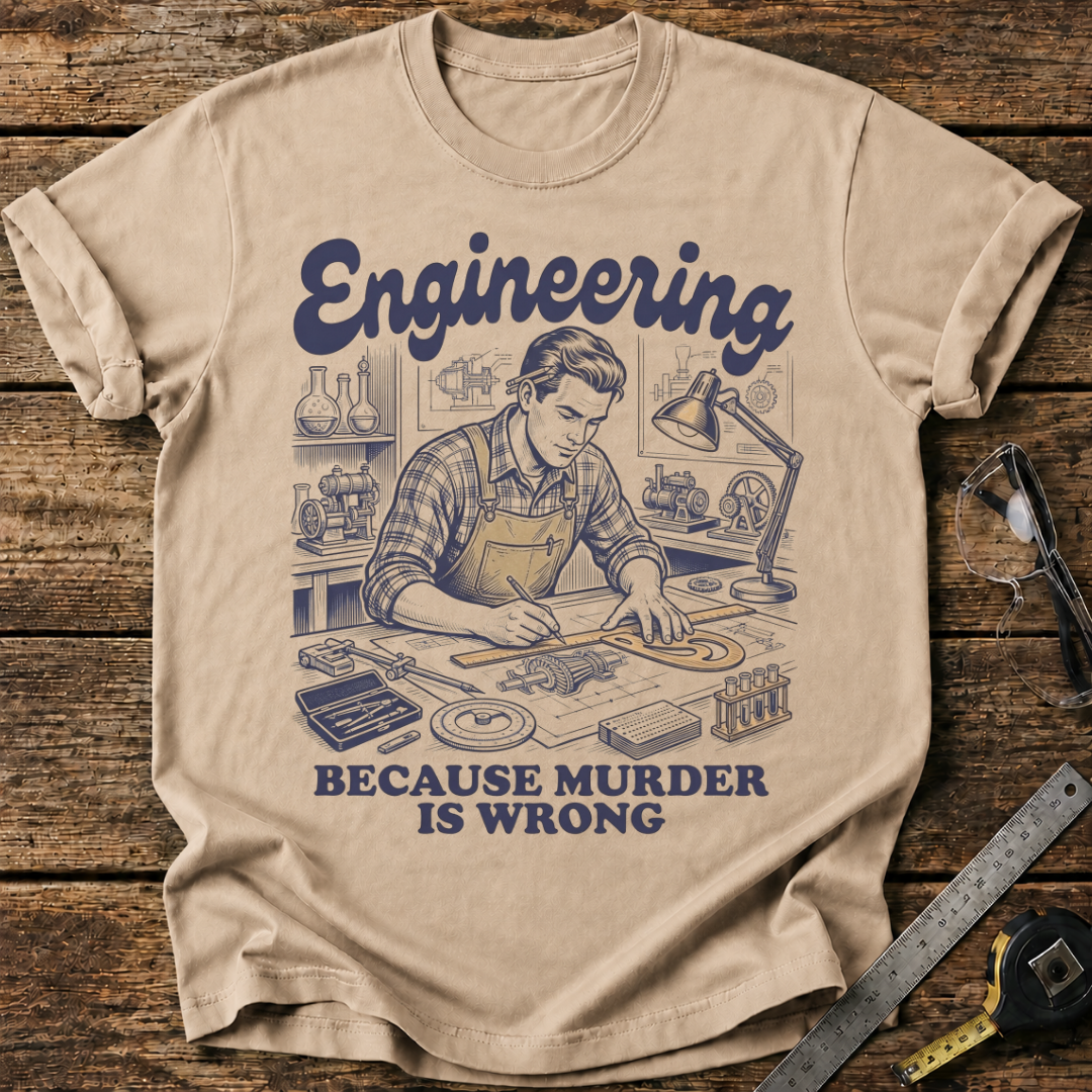 Engineering Because Murder Is Wrong T-shirt