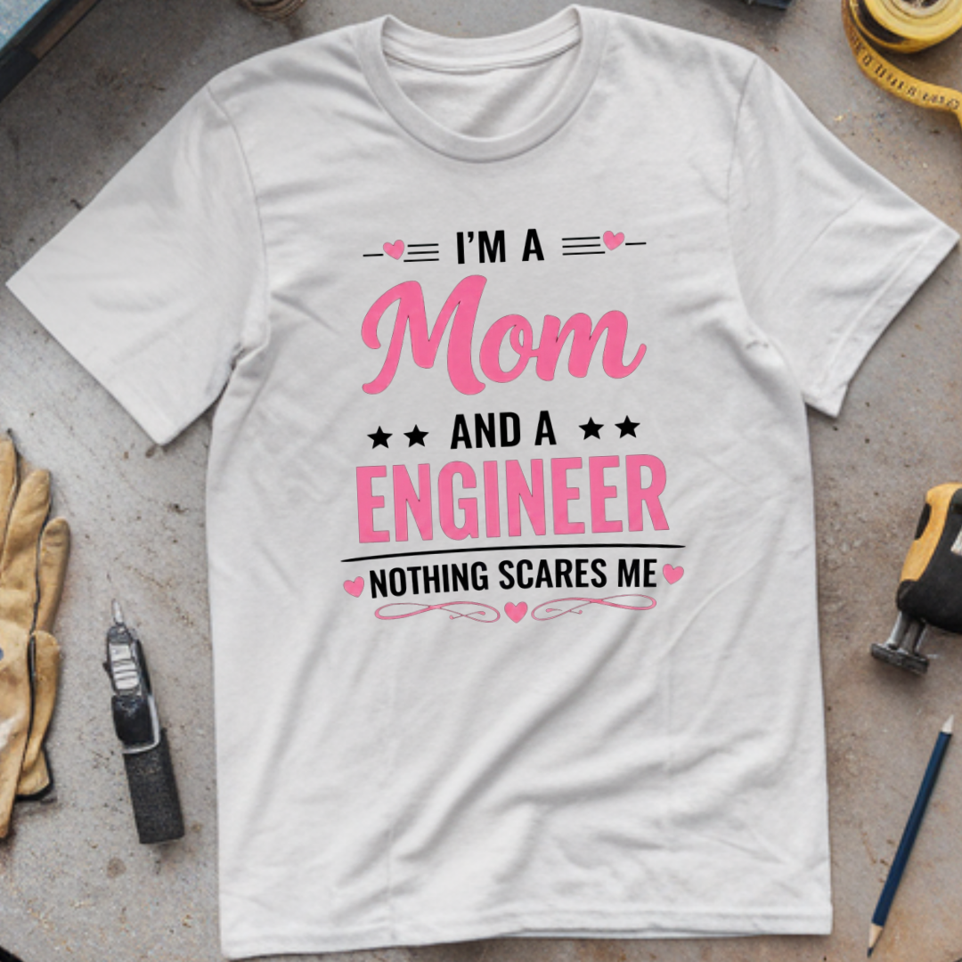 I'm a Mom and an Engineer, Nothing Scares Me T-shirt