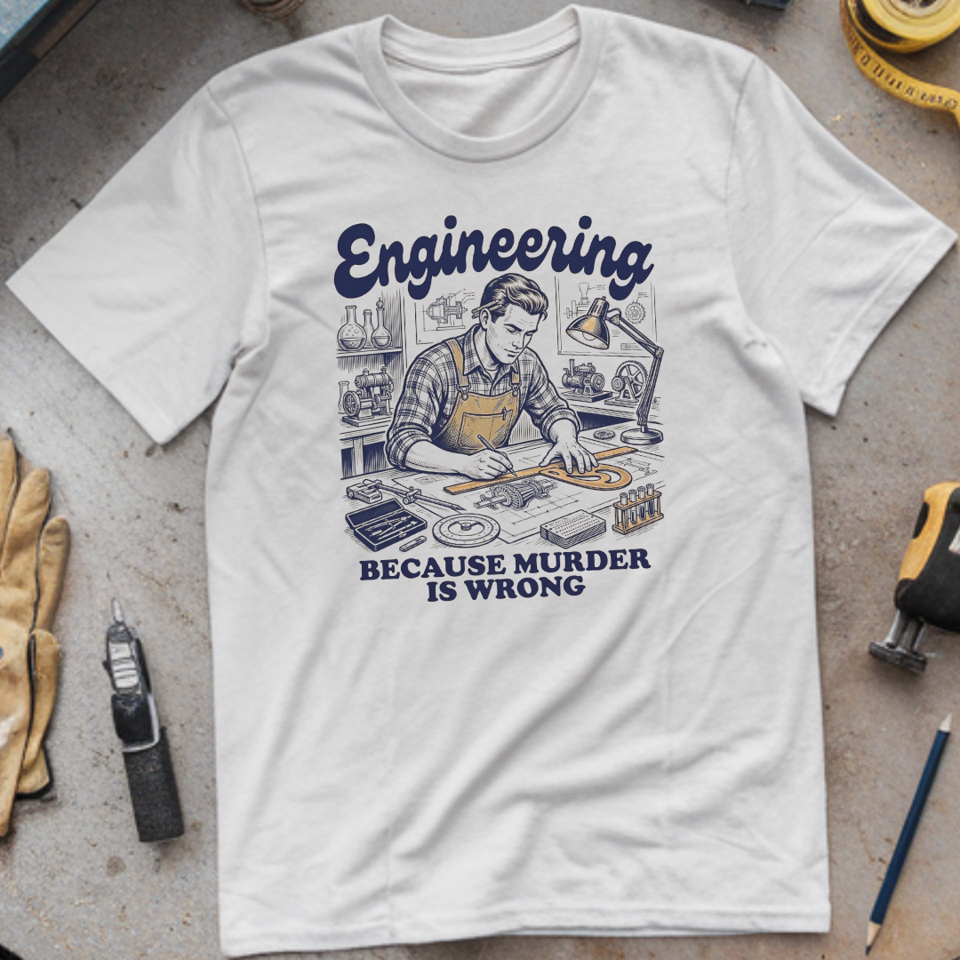 Engineering Because Murder Is Wrong T-shirt